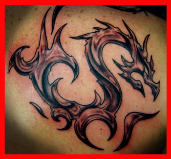 Tattoos - Bio Mech tattoos - Tribal dragon
